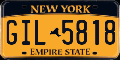 NY license plate GIL5818