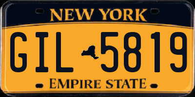 NY license plate GIL5819