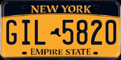 NY license plate GIL5820