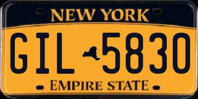 NY license plate GIL5830
