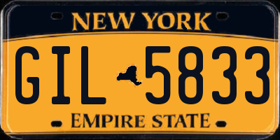 NY license plate GIL5833