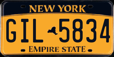 NY license plate GIL5834