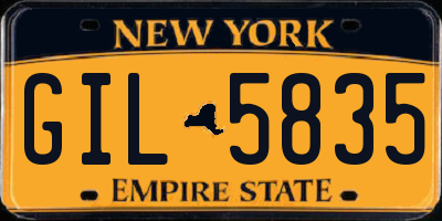 NY license plate GIL5835