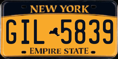NY license plate GIL5839