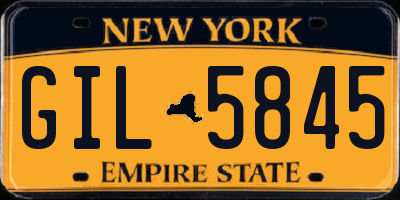 NY license plate GIL5845