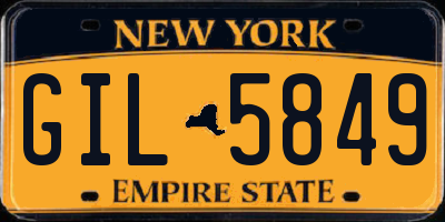 NY license plate GIL5849