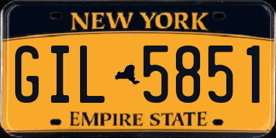NY license plate GIL5851