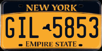 NY license plate GIL5853