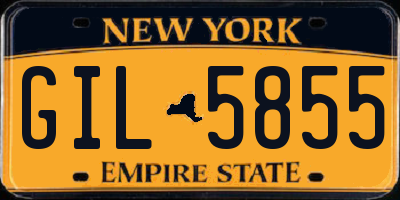 NY license plate GIL5855