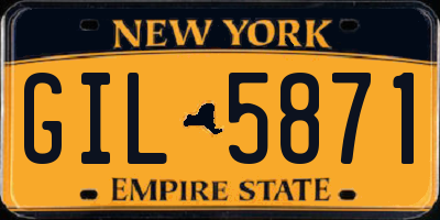 NY license plate GIL5871