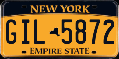 NY license plate GIL5872