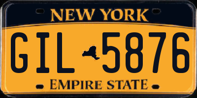 NY license plate GIL5876