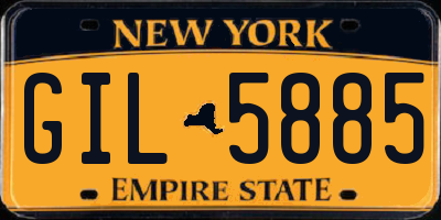 NY license plate GIL5885