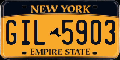NY license plate GIL5903