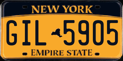 NY license plate GIL5905