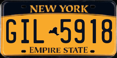 NY license plate GIL5918