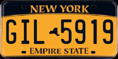NY license plate GIL5919