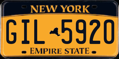 NY license plate GIL5920