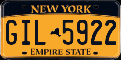 NY license plate GIL5922