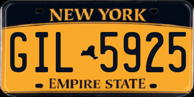 NY license plate GIL5925