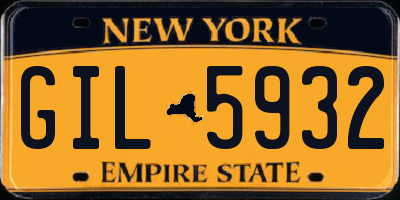NY license plate GIL5932