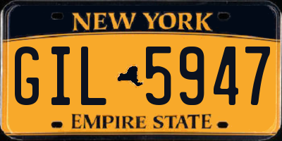 NY license plate GIL5947