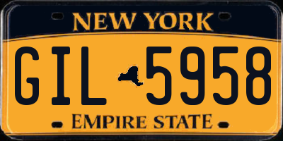 NY license plate GIL5958
