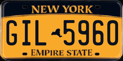 NY license plate GIL5960