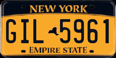 NY license plate GIL5961