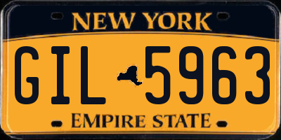 NY license plate GIL5963