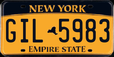 NY license plate GIL5983