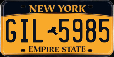 NY license plate GIL5985