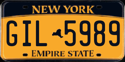 NY license plate GIL5989