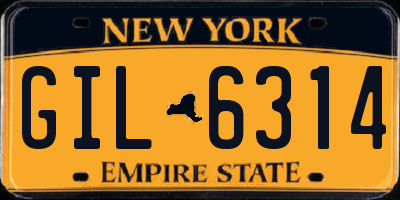 NY license plate GIL6314