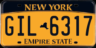 NY license plate GIL6317