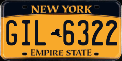 NY license plate GIL6322