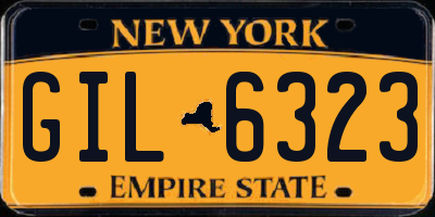 NY license plate GIL6323