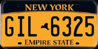 NY license plate GIL6325