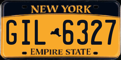 NY license plate GIL6327