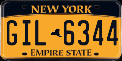 NY license plate GIL6344