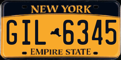 NY license plate GIL6345