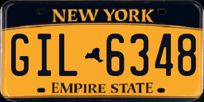 NY license plate GIL6348