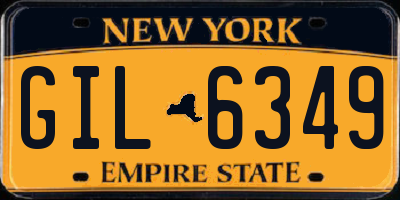NY license plate GIL6349