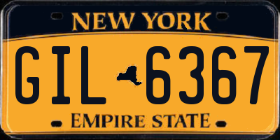 NY license plate GIL6367