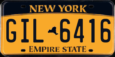 NY license plate GIL6416