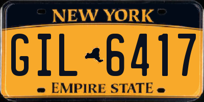 NY license plate GIL6417