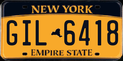 NY license plate GIL6418