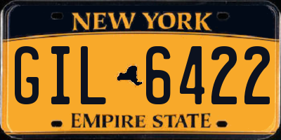 NY license plate GIL6422
