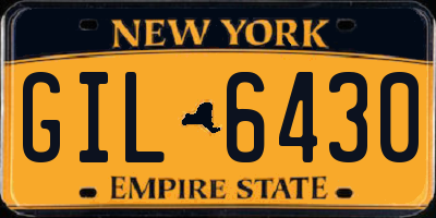 NY license plate GIL6430