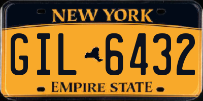 NY license plate GIL6432